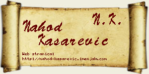 Nahod Kašarević vizit kartica